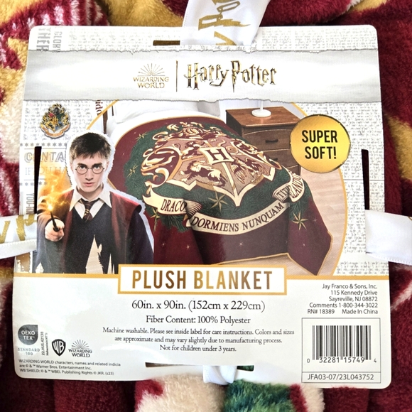👀50% OFF🎩❤️ 🛏 NWT‼️ Harry Potter 60 x 90 Plush Blanket - Picture 4 of 6